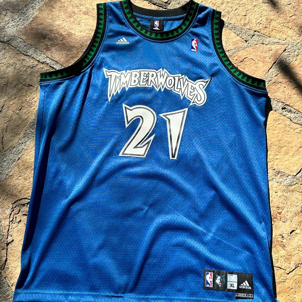 Kevin Garnett Minnesota Timberwolves Adidas NBA Swingman Jersey Blue Size XL